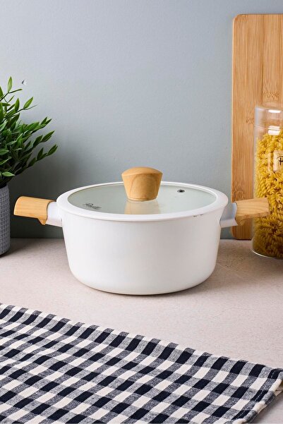 Perotti Danish Cook Beige Induction Bottom Deep Pot 20 cm