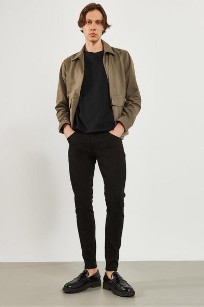 VENA Teos Black Skinny Jean Pants-Black