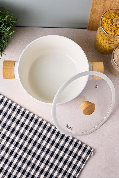 Perotti Danish Cook Beige Induction Bottom Deep Pot 24 cm