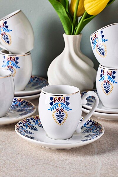 Perotti Mavişehir 6 Kişilik Porselen Kahve Fincanı Takımı