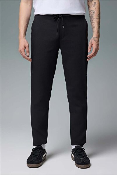 VENA Παντελόνι Alfred με ελαστική μέση-Μαύρο