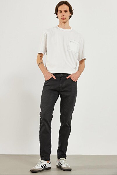 VENA Smith Coated Black Tapered Fit Jean Pants-Black