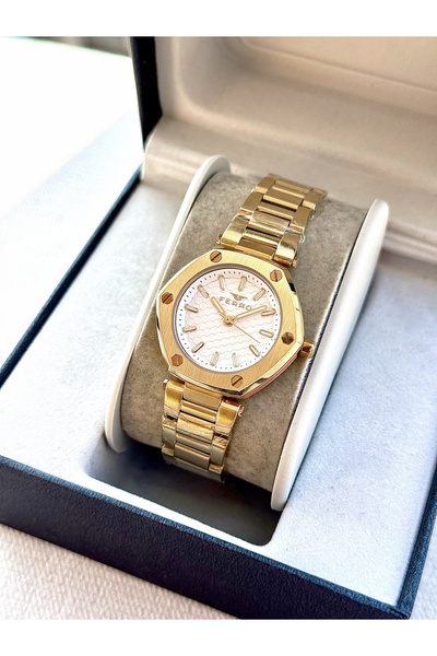 FERRO Yellow Steel Cord Women Wristwatch Fl43006A-B 3Atm Water Resistant 2 Years Warranty Giftpacked
