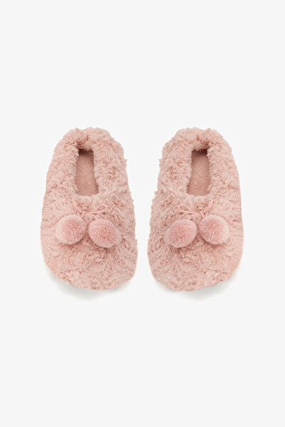 Penti Pembe Cozy Ponponlu Ev Patiği