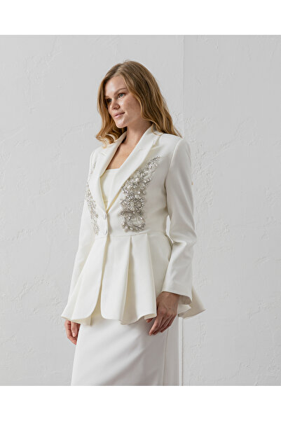 VUNTAL Hand Embroidered Volanli Blazer and Skirt Two-Piece Set