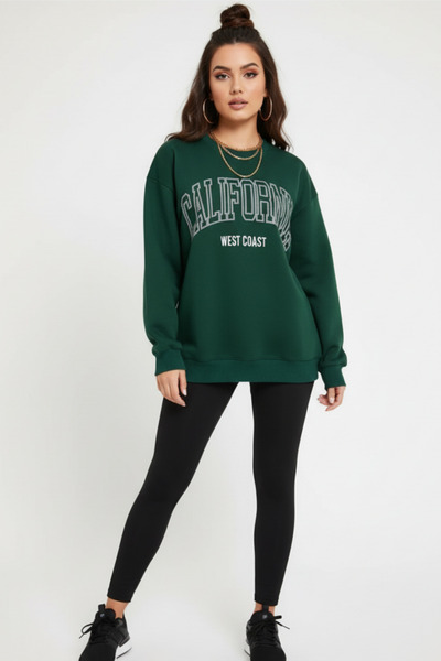 UNCİA OUTDOORS Ουνισέξ Φούτερ Oversize με στάμπα California και λαιμόκοψη O