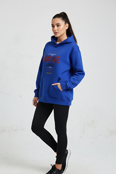 UNCİA OUTDOORS Unisex φούτερ με στάμπα oversize με κουκούλα