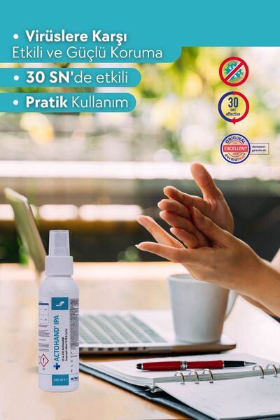 Acto Hand® Ipa 100 ml | El Ve Cilt Antiseptiği - Izopropil Alkol 75 % (V/V) = (70,6 G)