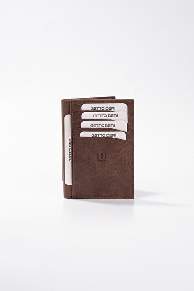 Getto Deri Elenore Hakiki Deri Kişiye Özel İsim Baskıslı Cüzdan