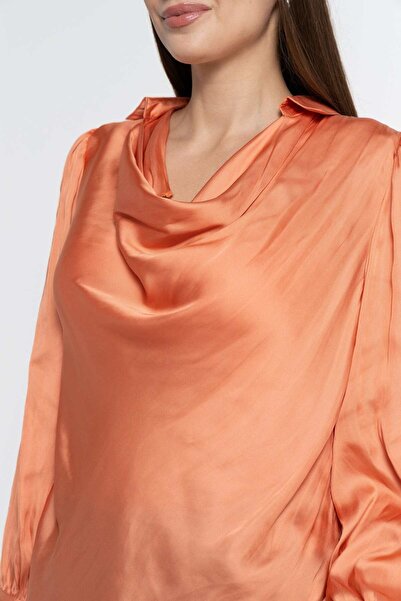 Nichii Soft Women's Long Sleeve Blouse with Small Collar