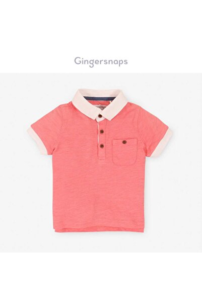 Gingersnaps Boys' Plain Polo T-Shirt with White Collar