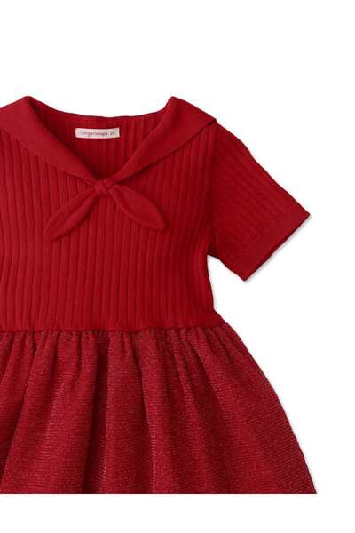Gingersnaps Girls' Ribbed Half-Sleeve Dress