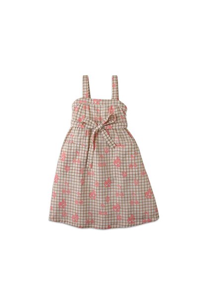 Gingersnaps Girls' Woven Dress with Bow and Straps