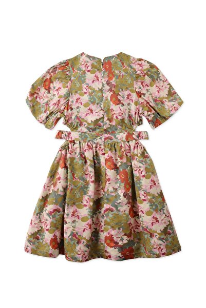 Gingersnaps Girls' Large Floral Print Short Sleeve Dress