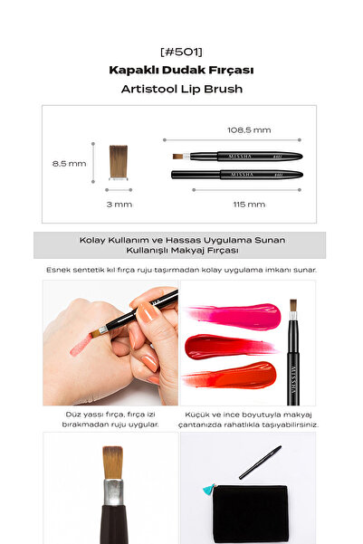 Missha Kapaklı Dudak Fırçası Artistool Lip Brush #601