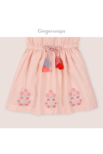 Gingersnaps Girls' Wide Strap Waist-Tied Dress