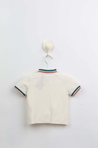 Gingersnaps Boys' Short Sleeve Striped Polo T-Shirt with Front Buttons