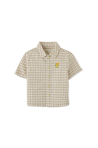 Gingersnaps Boys' Short Sleeve Baby Polo Shirt with Checkered Pattern