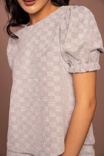 Nichii Women's Blouse with Puff Sleeves