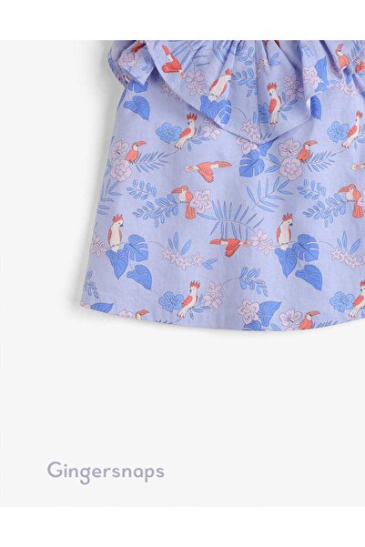 Gingersnaps Girls' Butterfly Print Flowy Dress