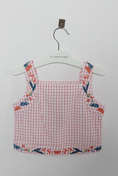 Gingersnaps Girls' Sleeveless Top with Wide Straps and Lace