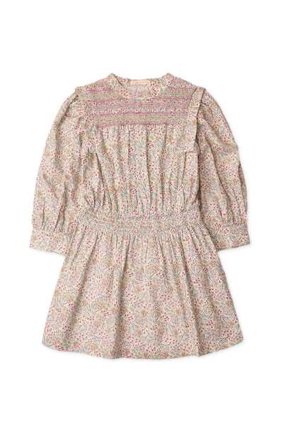 Gingersnaps فستان زهري للبنات بخصر مطاطي