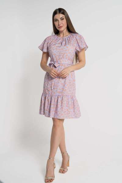 mica Knee-Length Dress with Short Sleeves