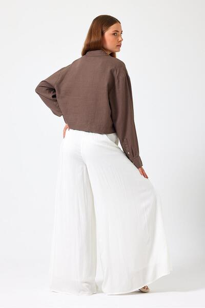 VENA παντελόνι palazzo - Ιβουάρ