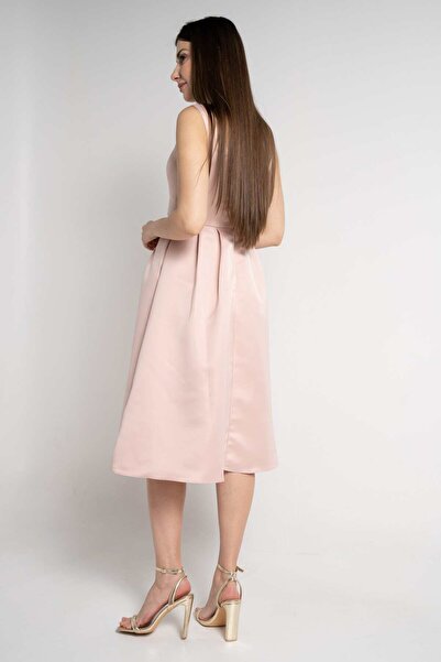 Nichii Women's Fluffy Strap Midi Dress