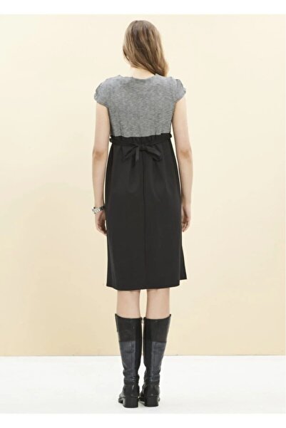 Genel Markalar Kırmızı Fiyonk Detaylı Kısa Hamile Elbise