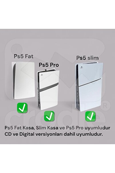 Crodle 2'li Fırsat Ps5 Ps5 Slim Ps5 Pro Duvar Standı Joystick Konsol Tutacağı Gaming Aksesuar