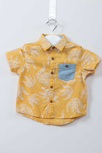 Gingersnaps قميص مطبوع عليه زهور بأكمام قصيرة للأولاد