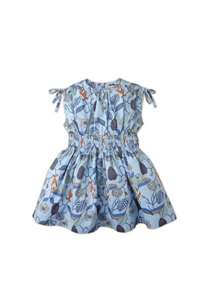 Gingersnaps Girls' Ruched Waist Decorative Dress