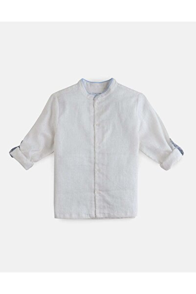 Gingersnaps Boys' Plain Shirt with Half Collar