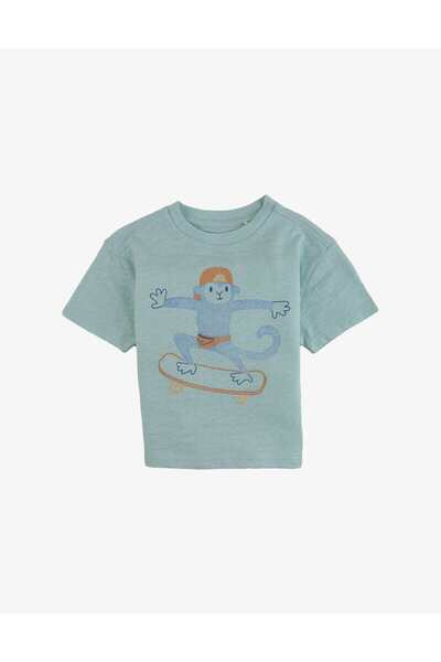 Gingersnaps Infant Boys' T-Shirt with Monkey Print