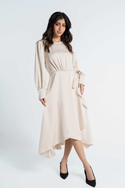 mica Women's Pleated Floral Long Sleeve Midi Dress