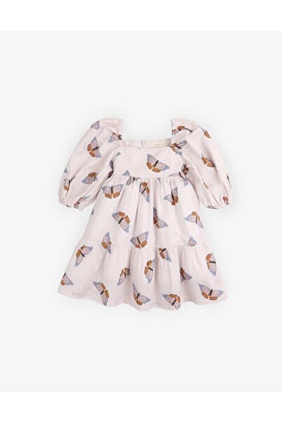 Gingersnaps Girls' Short Sleeve Butterfly Print Dress