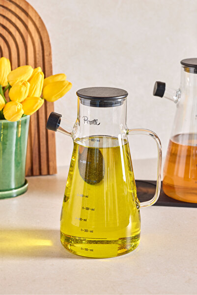 Perotti Gael Black 2’li 900 ml Tepsili Yağlık-Sirkelik Seti 3 Parça Borosilikat