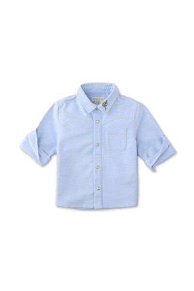 Gingersnaps Boys' Solid Color Shirt with Side Pocket for Kids