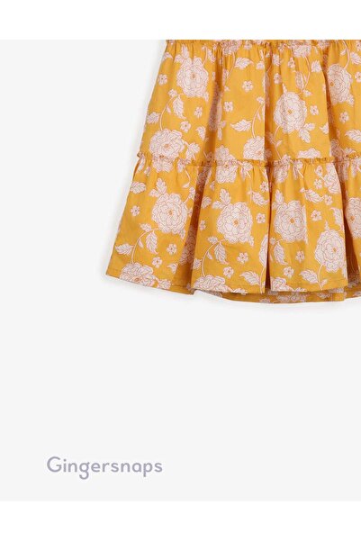 Gingersnaps Girls' Floral Layered Dress with Adjustable Straps