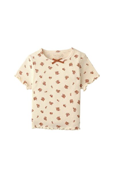 Gingersnaps Girls' Short Sleeve T-Shirt with Floral Design