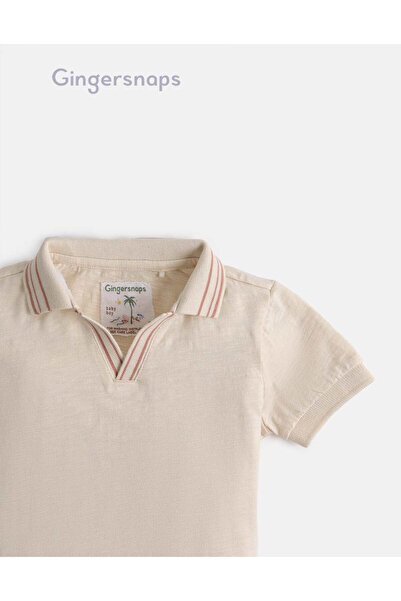 Gingersnaps Boys' Polo Collar T-Shirt with Stripes