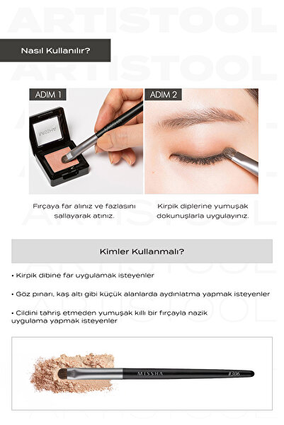 Missha İnce Uçlu Far Fırçası Artistool Shadow Brush #306