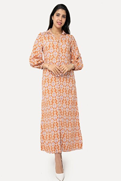 Yola فستان نسائي طويل بأزرار