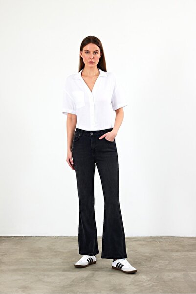 VENA Емілі Чорні джинси з розкльошеними штанинами - Чорні