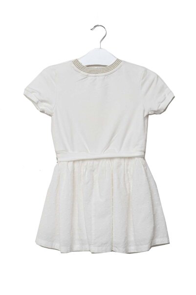 Gingersnaps Girls' Waist-Defined Printed Dress with Short Sleeves