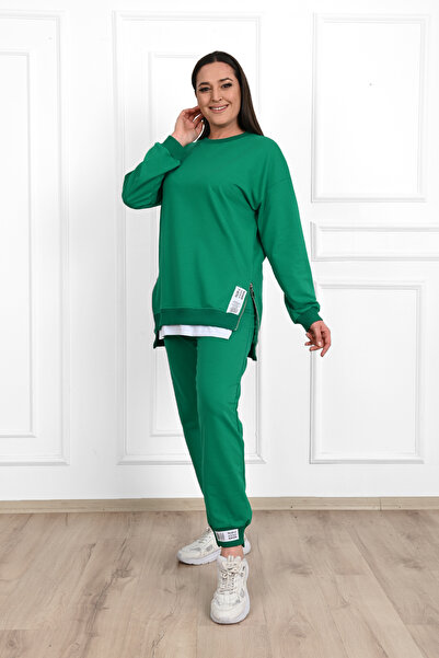 ADROM Γυναικεία φόρμα αθλητικής φόρμας με φερμουάρ στο πλάι 3613-23