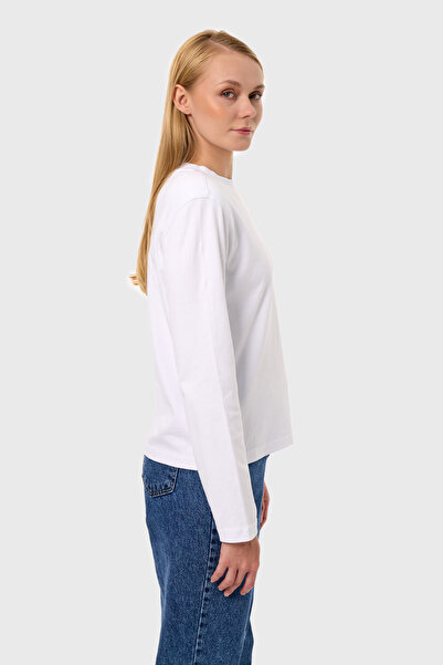 qanpaq Mecy - White Women's Snap Padded Long Sleeve Basic