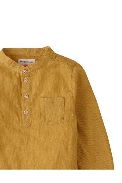 Gingersnaps Solid Knit Polo Shirt for Newborn Boys with Front Buttons