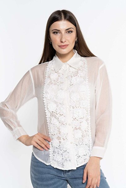 Nichii Women's Long Sleeve Floral Print Shirt